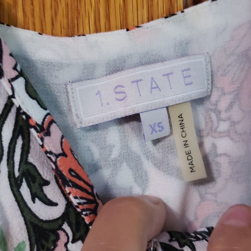 1. State Summer Romper Coral Floral sz X Small - Picture 2 of 3